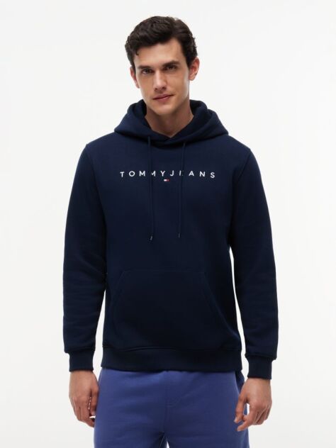 Blue Regular Logo Hoody  Men