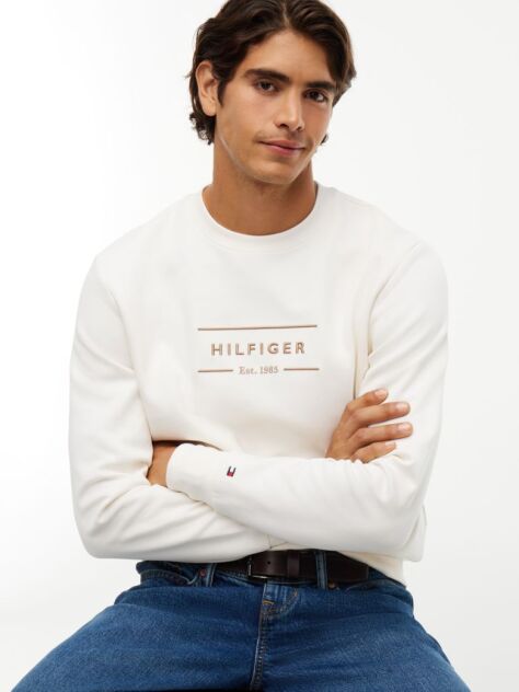 Beige Logo Intechno Knit Sweatshirt  Men