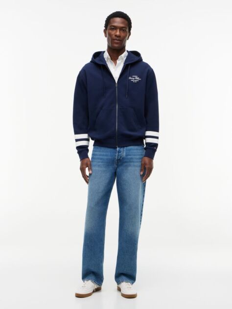 Blue Nautical Logo Zip-Thru Hoody  Men