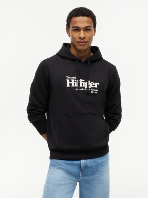 Black Logo French Terry Hoody  Men