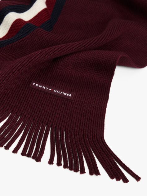 Red Modern Heritage Signature Wool Blend Scarf  Men