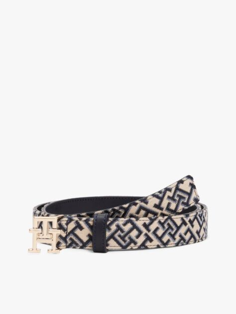 Blue TH Monogram Jacquard Belt  Women