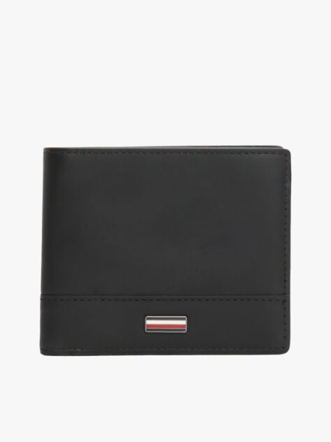 Black Corporate Leather Bifold Wallet  Men