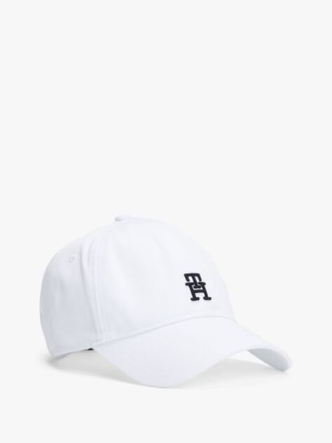 White Contrast TH Monogram Baseball Cap  Men