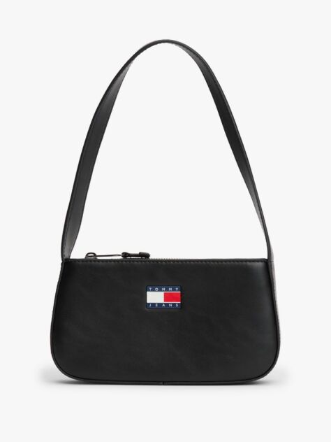 Black Essential Smooth Shoulder Bag  Women