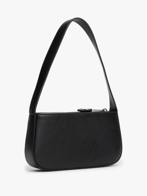 Black Essential Smooth Shoulder Bag  Women