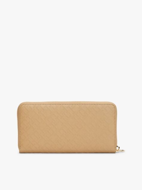 Brown TH Monogram Zip-Around Wallet  Women