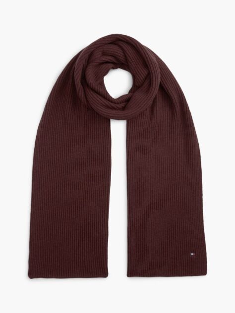 Red Hilfiger Flag Embroidery Scarf with Cashmere  Men