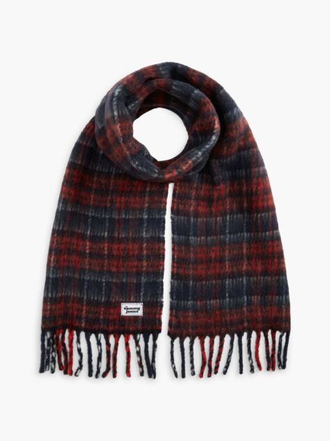 Multi Wool Blend Logo Fringe Scarf  Women