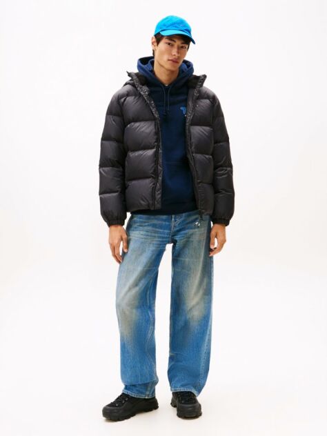 Black Water Repellent Down Jacket  Men