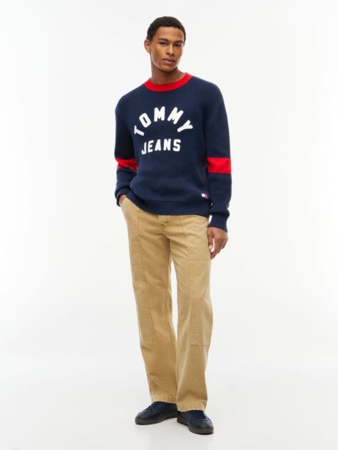 Blue Classic Logo Appliqué Jumper  Men
