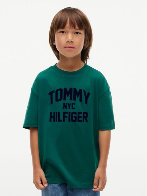 Green Logo Jersey Crew Neck T-Shirt  Boys