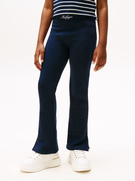 Blue Varsity Skinny Flared Leggings  Girls