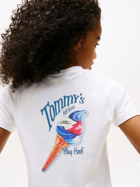White Back Graphic T-Shirt  Girls