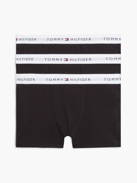 Black 3-Pack Signature Logo Waistband Trunks  Boys