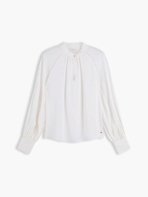Beige Festive Regular Fit Satin Blouse  Women