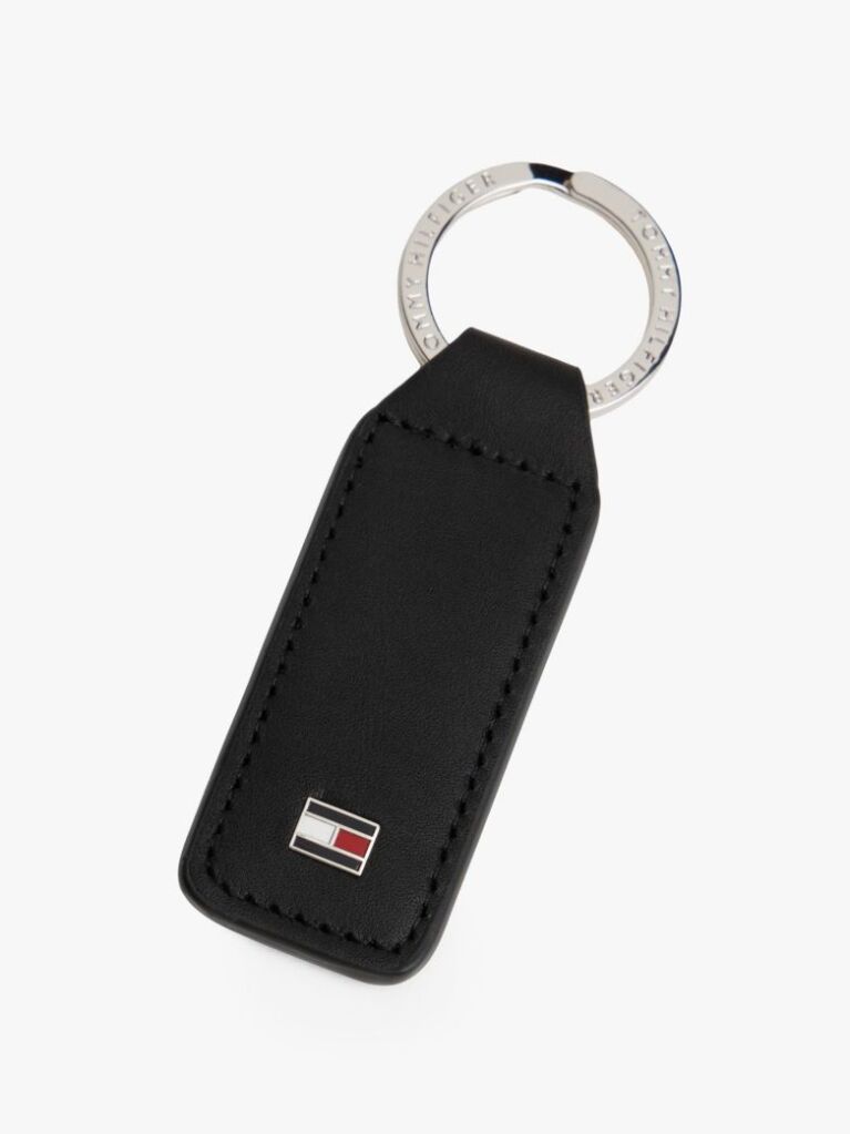 Black Leather Wallet and Key Fob Gift Set  Men