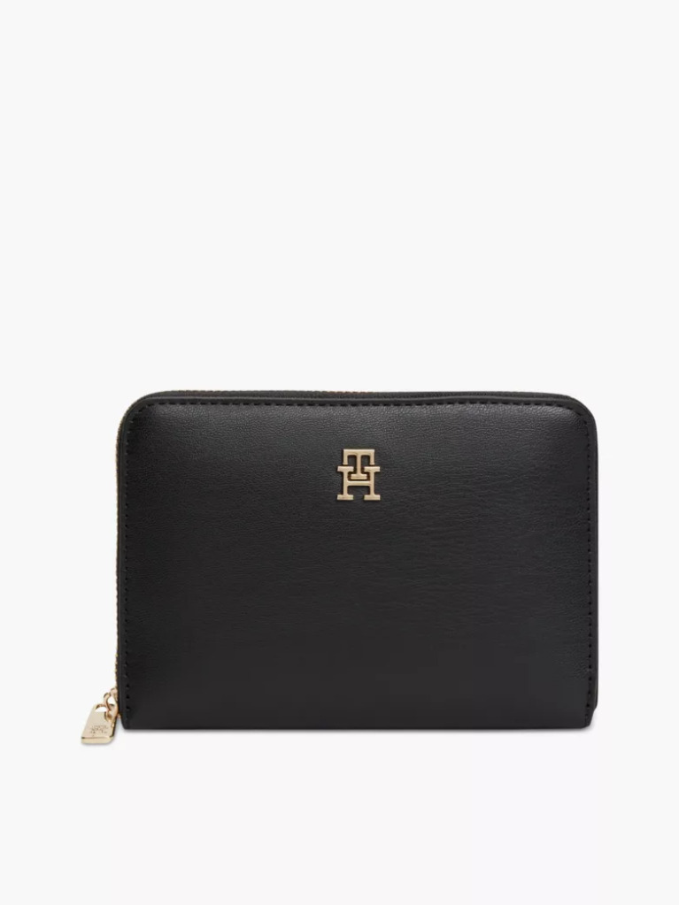 Black Zip-Around Wallet And Charm Gift Box  Women