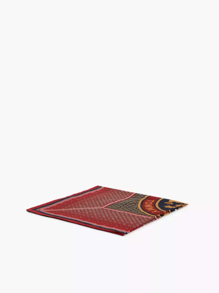 Multi Pure Silk TH Crest Square Scarf  Women