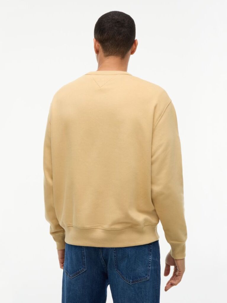 Beige Classic Logo Brushed Fleece Relaxed Sweatshirt  Men
