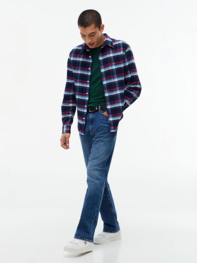 Multi Regular Fit Pattern Dobby Corduroy Shirt  Men