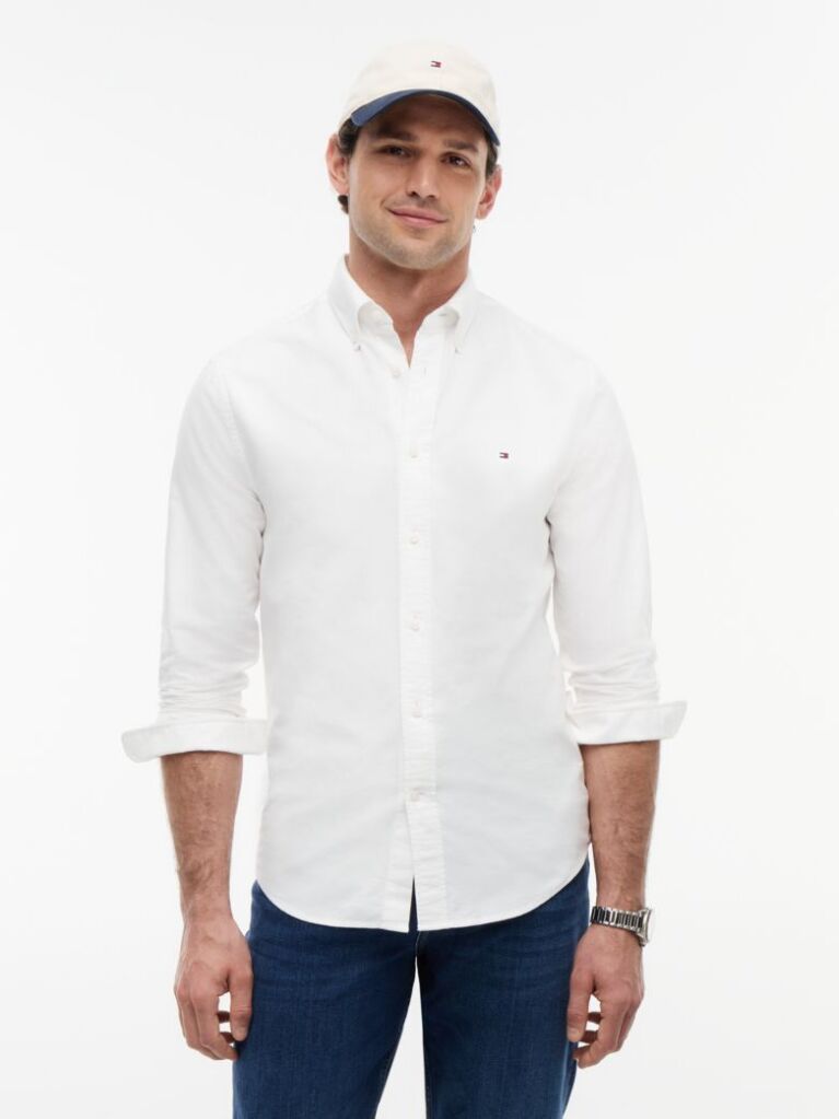 White Heritage Regular Fit Oxford Shirt  Men