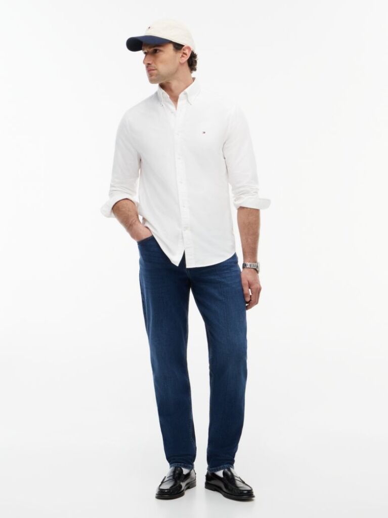 White Heritage Regular Fit Oxford Shirt  Men