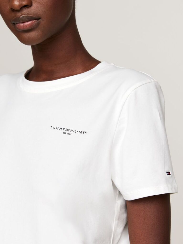 White 1985 Collection Signature Logo T-Shirt  Women