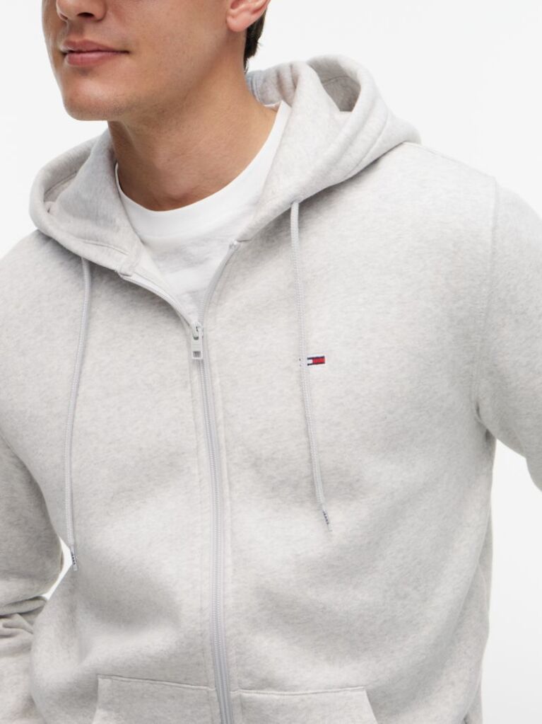 Grey Regular Hoody Zip Thru  Men