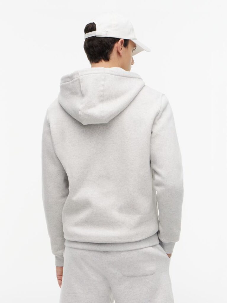 Grey Regular Hoody Zip Thru  Men