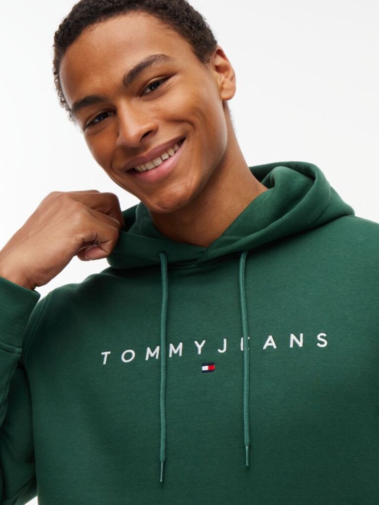 Green Regular Logo Hoody  Men