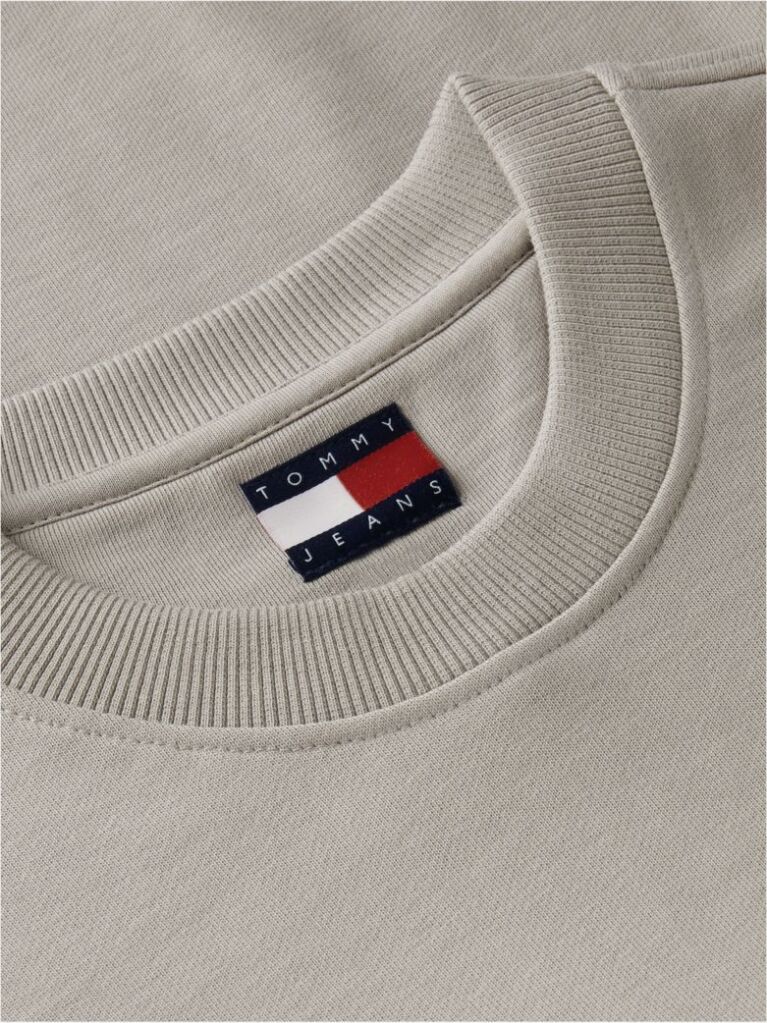 Brown Regular Tonal Flag Crew Neck Sweatshirt  Men