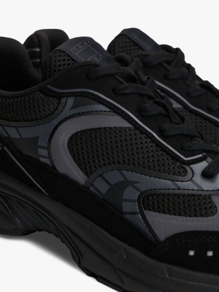 Black Archive Mixed Texture Trainers  Men