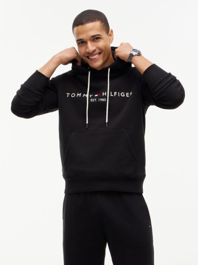 Black TOMMY LOGO HOODY  Men