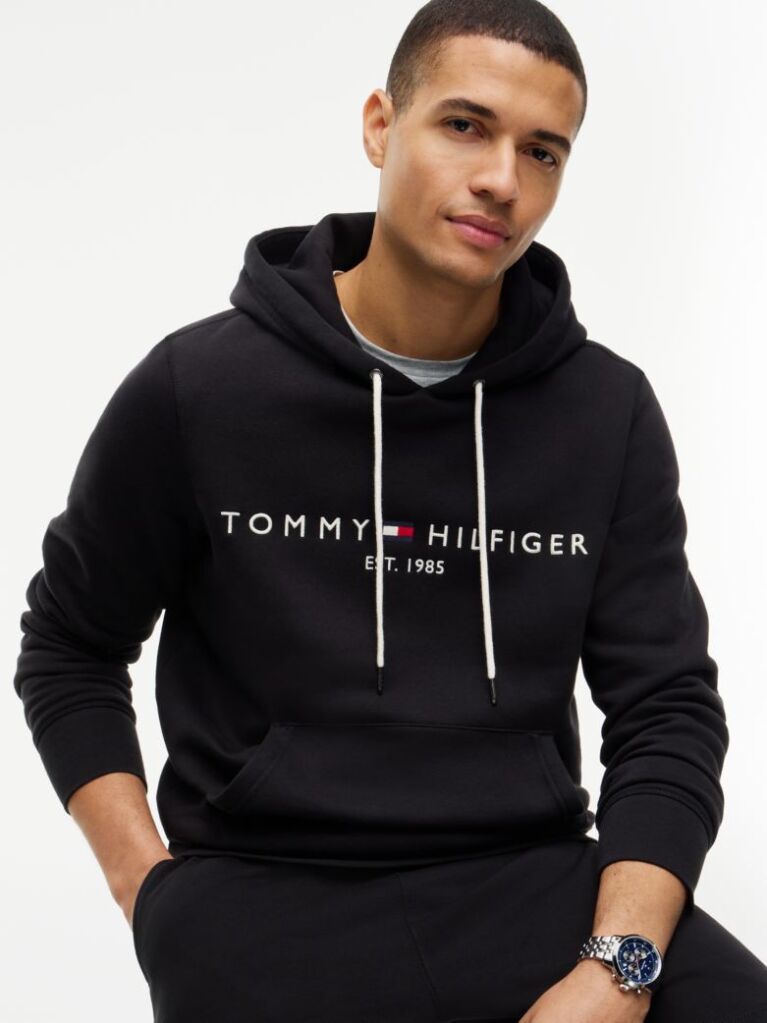 Black TOMMY LOGO HOODY  Men