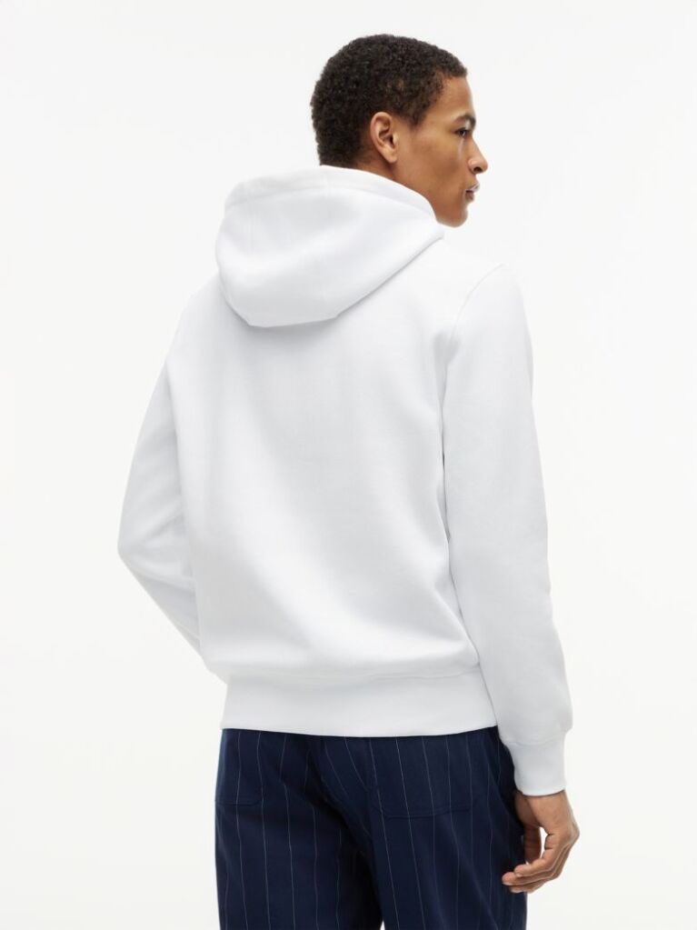 White Tommy Logo Hoody  Men
