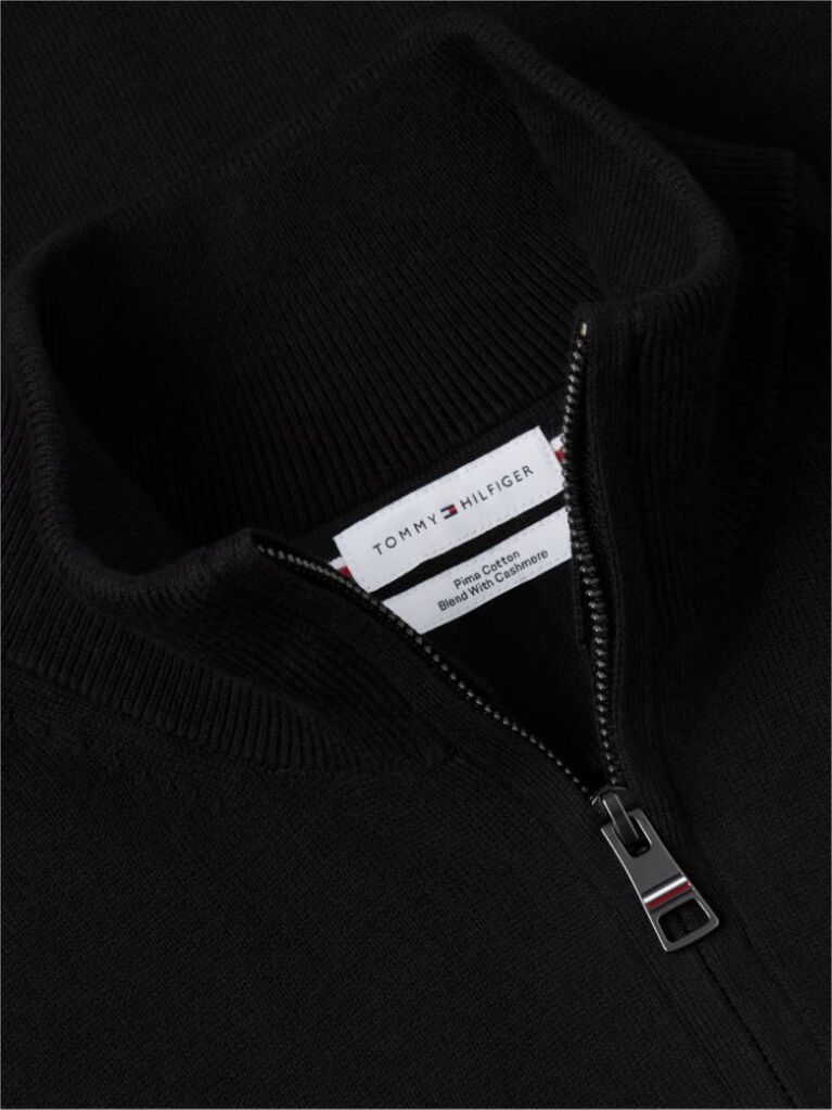 Black Zip-Neck Jumper  Men