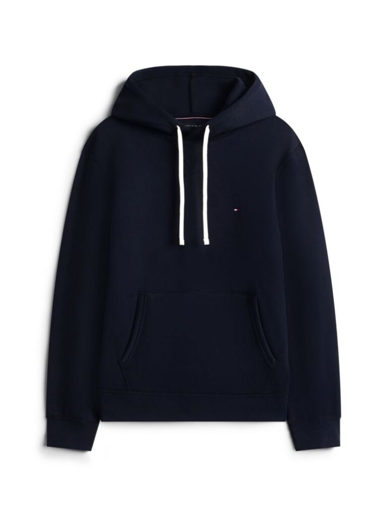 Blue Drawstring Fleece Hoody  Men