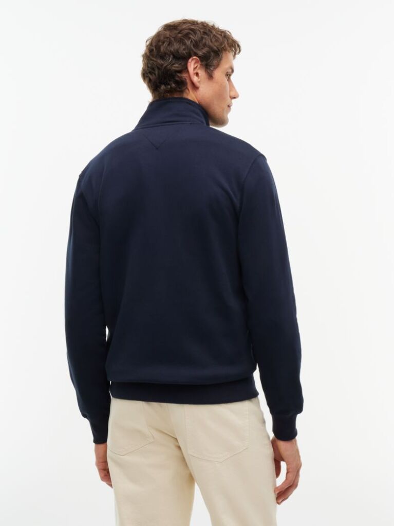 Blue Terry Zip-Thru Sweatshirt  Men