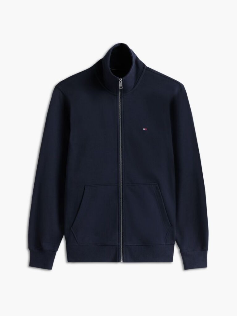 Blue Terry Zip-Thru Sweatshirt  Men