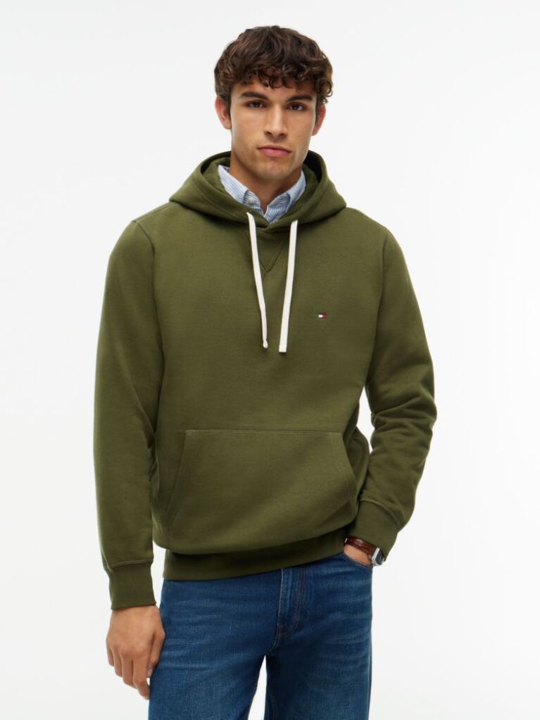 Green Flag Embroidery Fleece Hoody  Men
