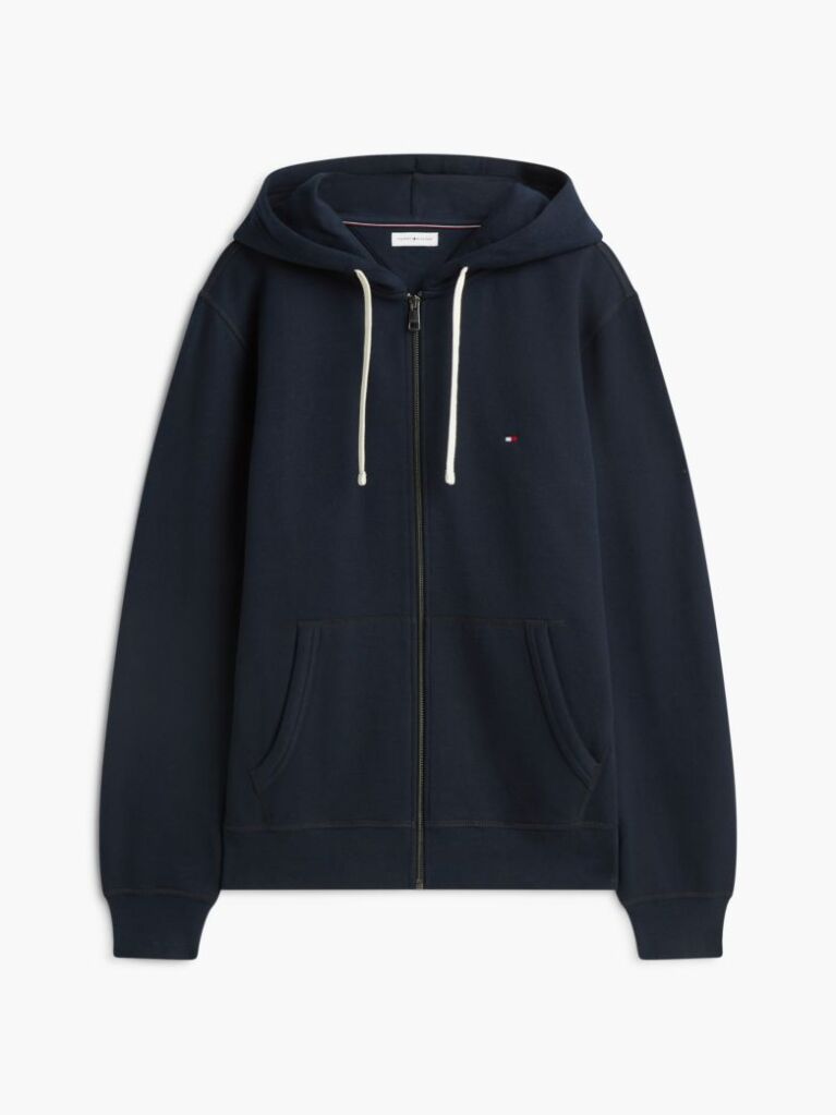 Blue Flag Embroidery Fleece Zip-Thru Hoody  Men