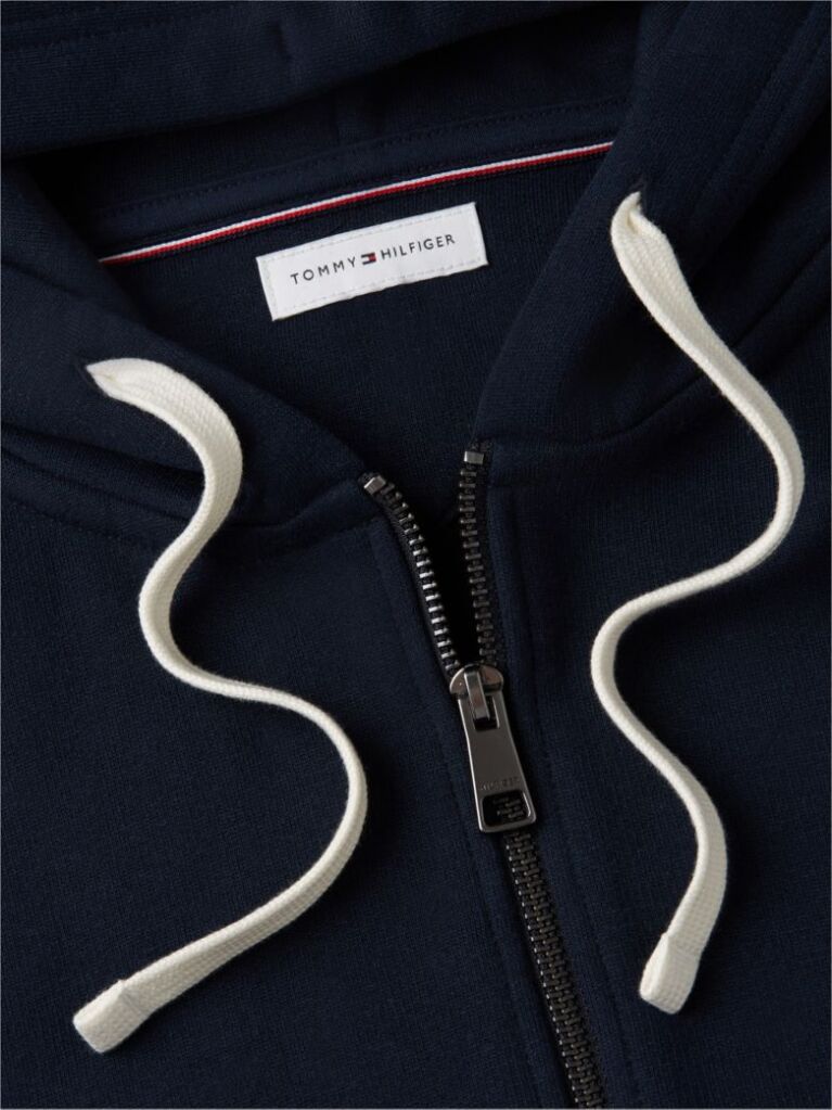 Blue Flag Embroidery Fleece Zip-Thru Hoody  Men