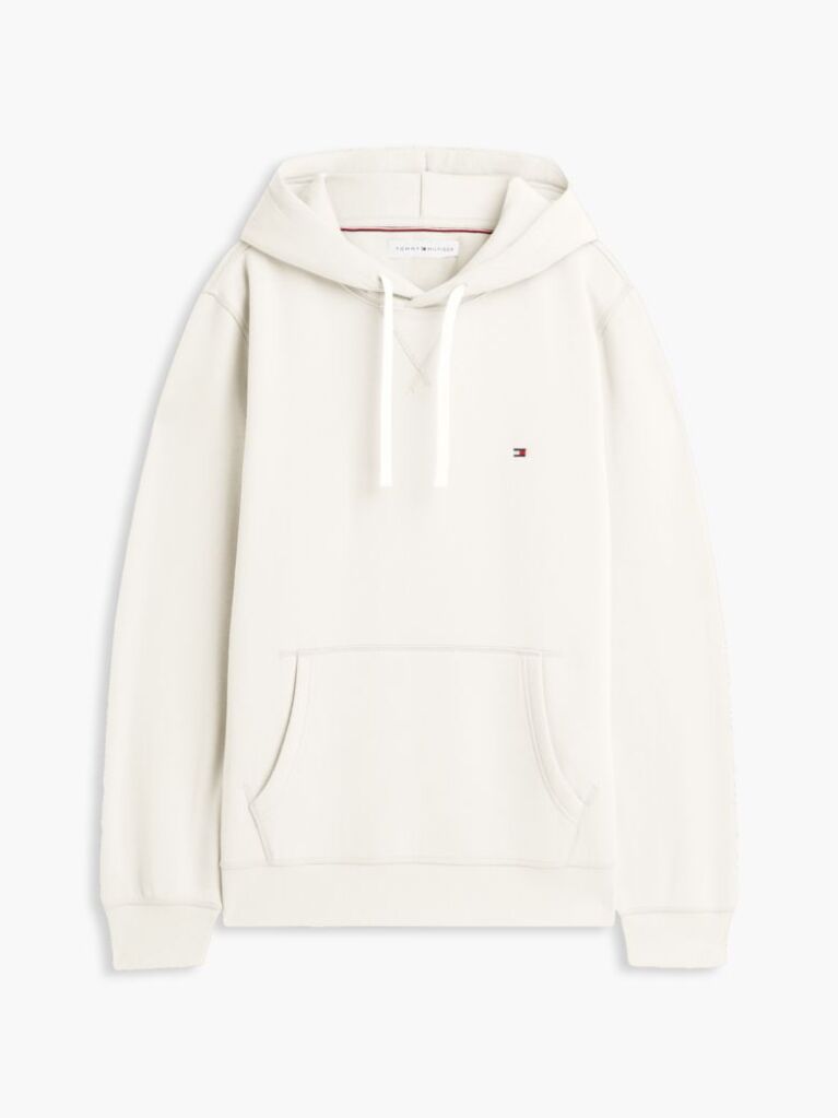 Beige Flag Embroidery Fleece Zip-Thru Hoody  Men