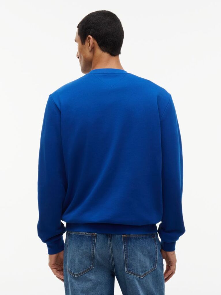 Blue 1985 Logo Terry Crew Neck Sweatshirt  Men