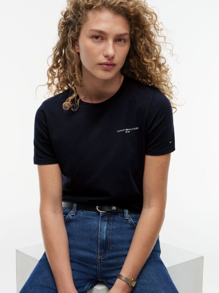 Blue 1985 Collection Signature Logo T-Shirt  Women