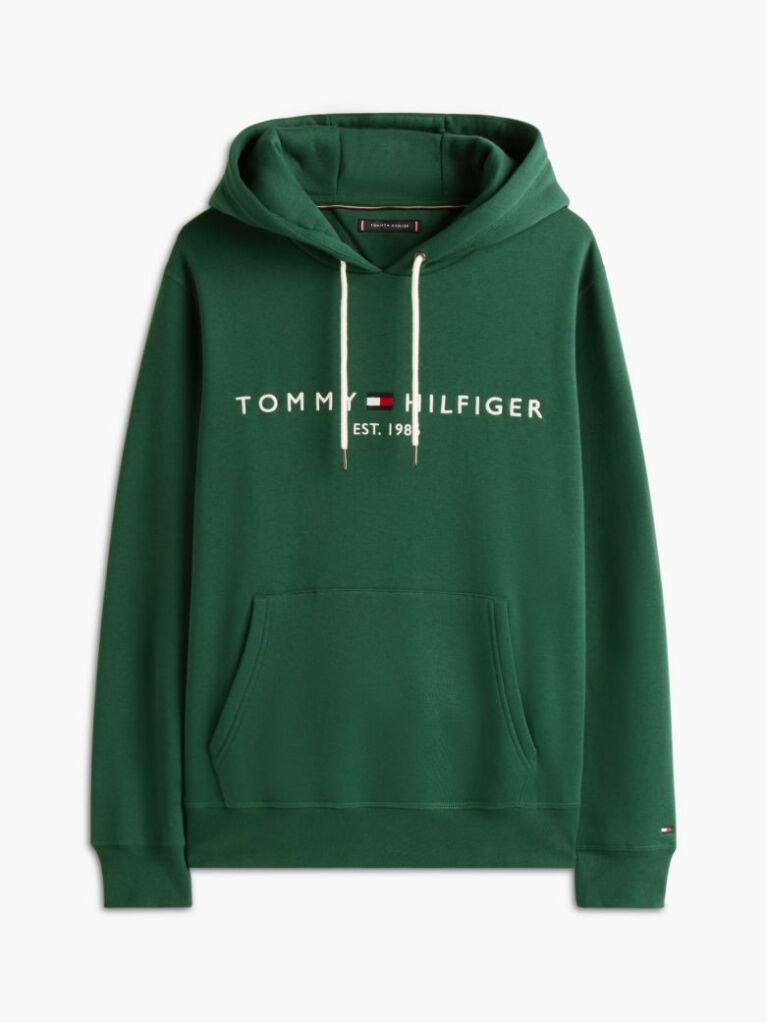 Green Tommy Logo Hoody  Men