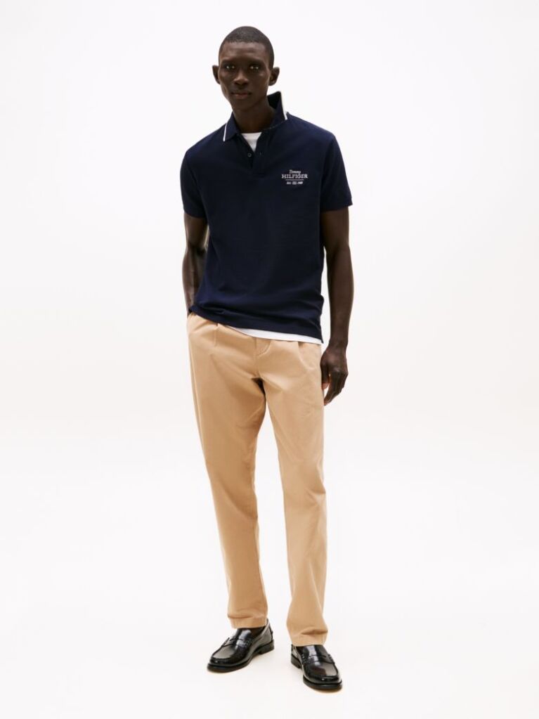 Blue Logo Embroidery Polo  Men
