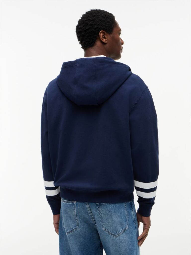 Blue Nautical Logo Zip-Thru Hoody  Men