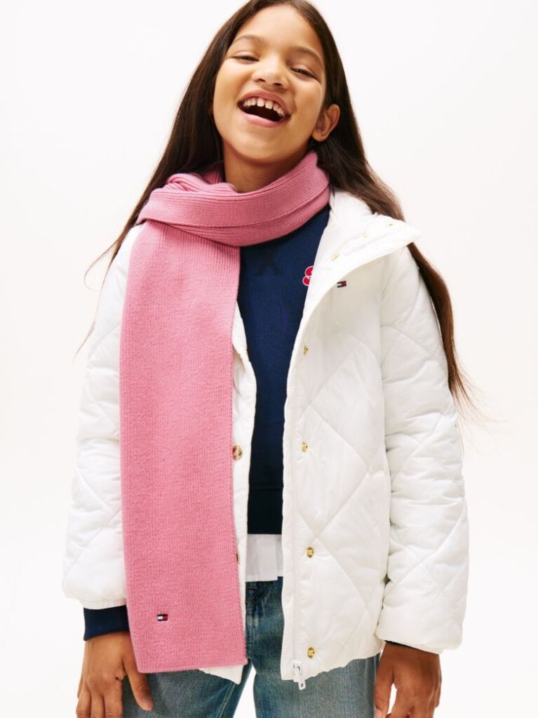 Pink Kids’ Rib-Knit Scarf  Kids Unisex